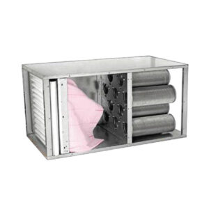 Caisson statique en inox à charbon actif et et filtres G4 / F7 poche sans ventilation