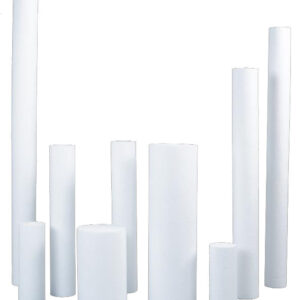 Cartouches filtrantes extrudées en PP sous forme de bâtonnets blanches